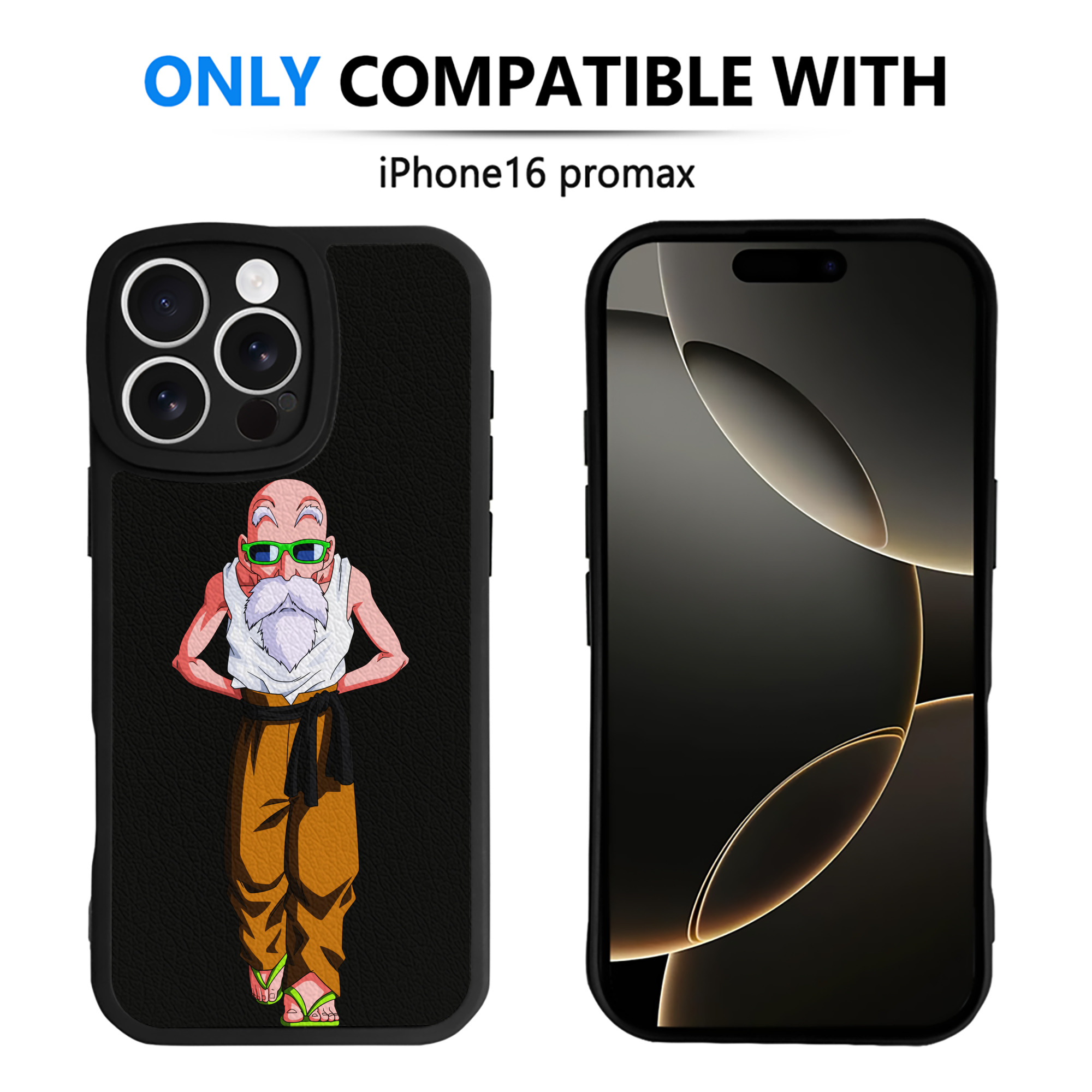 （画像用） ドラゴンボール 亀仙人（かめせんにん） DRAGON BALL Master Roshi Kame Sennin 【iPhone 16シリーズ対応】シリコンスマホケース（レザー調） 材質：シリコン